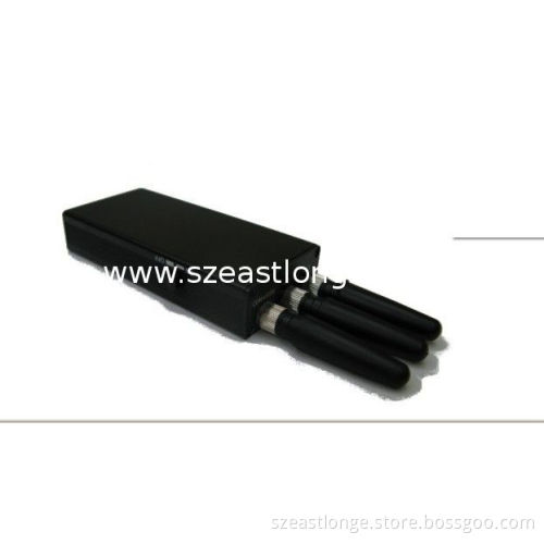 Mini Gsm / 3g Handheld Cell Phone Jammer Blocker Est-808hb With 3 Antenna
